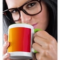 thumbnail image 2 of 3drose, Print of Gradient Orange into Red, 15oz Two-tone Green Mug, 2 of 6