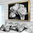 thumbnail image 1 of Designart Bunch of Roses Black and White FLOAT FRAME WALL ART, 1 of 3