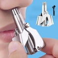 thumbnail image 2 of Stainless Steel Nose Hair Trimmer With Safety Guard Washable And Portable For Men, 2 of 8