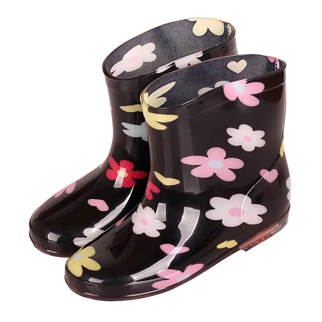 Botas de lluvia Wishpond de arcoíris para niños, bonitos zapatos de cuero impermeables para estudiantes, suministro al por mayor de China