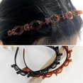 thumbnail image 5 of 2 piezas de diadema con pinzas, horquilla de doble capa, diadema de flequillo doble multicapa, flequillo de peinado de aro para el cabello, diadema hueca tejida, 5 of 5