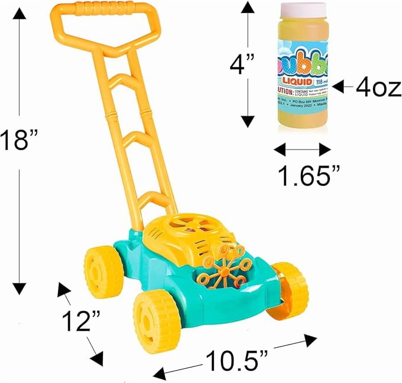 ArtCreativity Green Bubble Lawn Mower, Toddlers, Bubble Solution Included