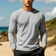 thumbnail image 5 of pstuiky camisas de manga larga para hombre, Protector solar de color sólido para hombre, transpirable, de manga larga. salir tops l, 5 of 9