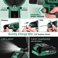 thumbnail image 4 of Juego de herramientas: taladro eléctrico inalámbrico de 20 V DEKOPRO Green, 4 of 7