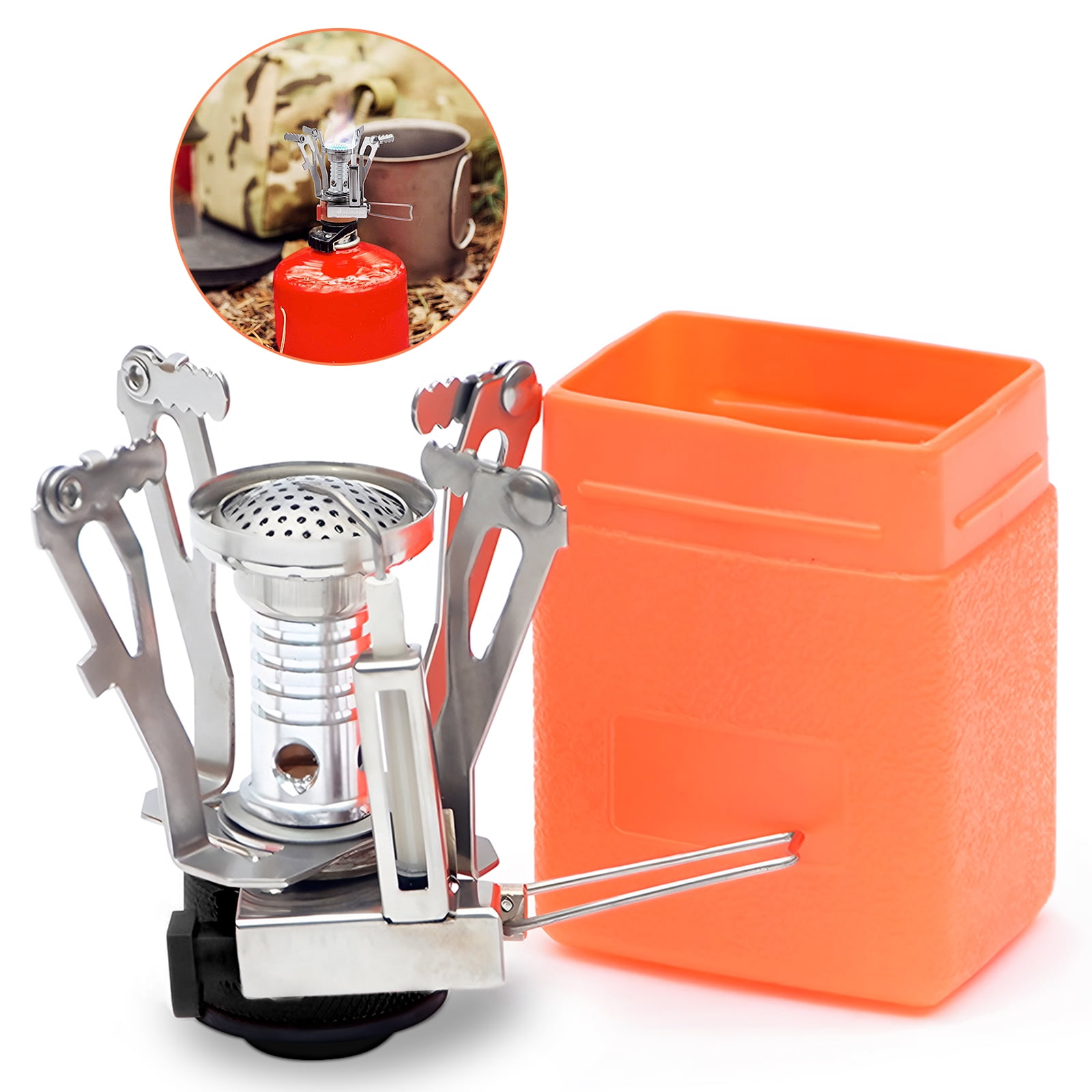 Portable Camping Stove, Lightweight Backpacking Stove, with Piezo