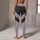 thumbnail image 2 of Leggings de patchwork de cintura alta para mujer: pantalones deportivos elásticos que realzan las caderas, poliéster y spandex para yoga/fitness, 2 of 6