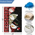 thumbnail image 2 of Christmas Garden Flag 28x40 Double Sided, Burlap Buffalo Check Plaid Large Let it Snow Snowman Winter Garden Yard Flags for Winter Christmas Outside Outdoor House Decor (ONLY FLAG), 2 of 6