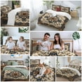 thumbnail image 5 of Vintage Floral Duvet Cover Set Twin Size, Navy Classical Bohemian Farmhouse 4 Piece Soft Microfiber Bedding Set with 1 Duvet Cover, 1 Flat Sheet, 2 Pillowcases, 5 of 9