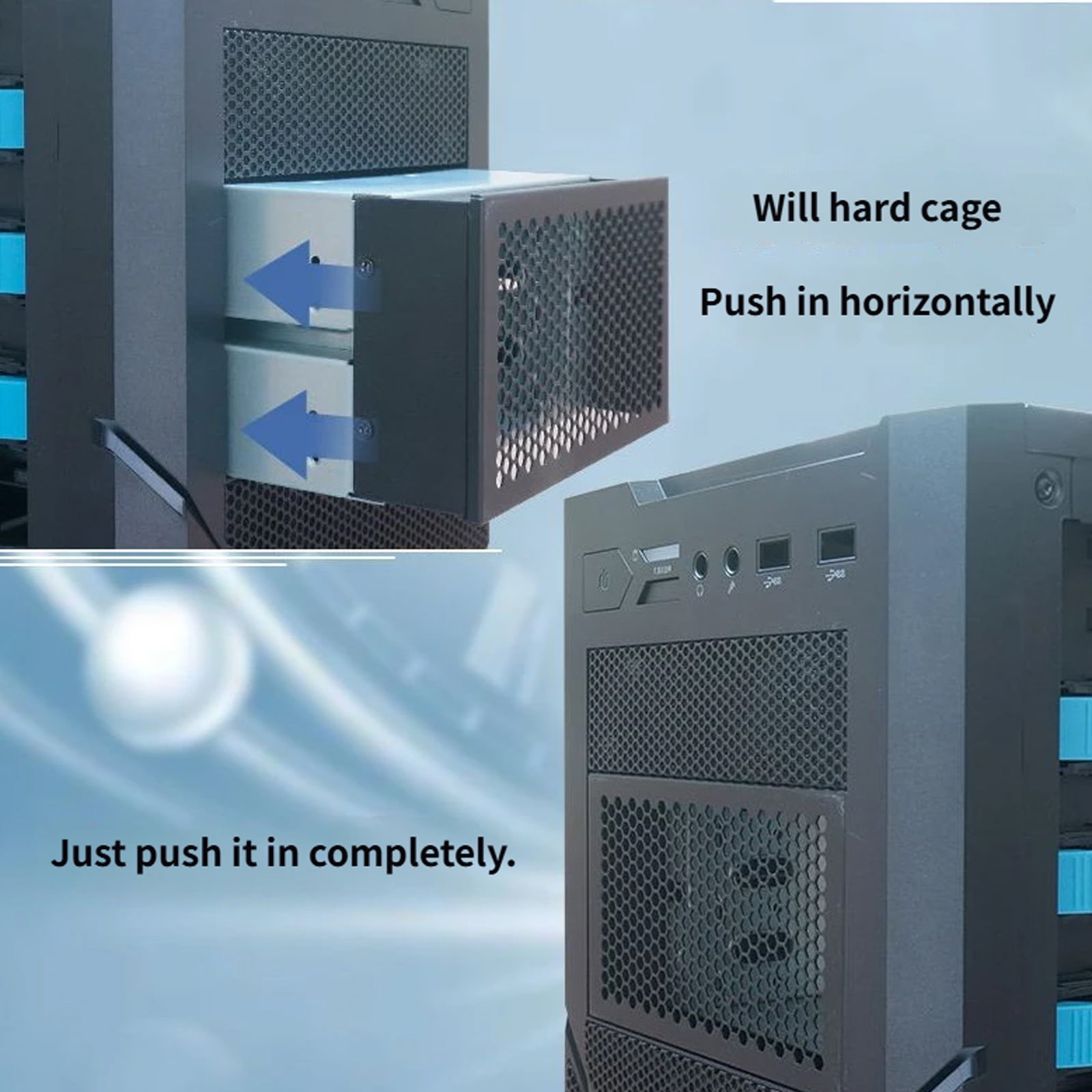 3 Bay Hard Disk Cage Computer Case Occupies 2 Optically Drive Position Expansion Rack 3.5inch Hard Disk Cage Replacement
