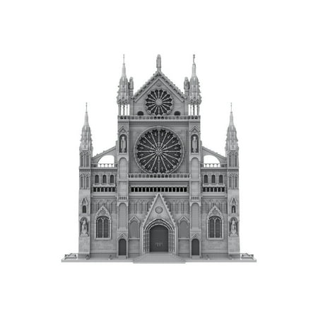 MOC-199891 Gothic Cathedral Facade Modular Building Blocks Set Church MOC Bricks Toys 7308pcs