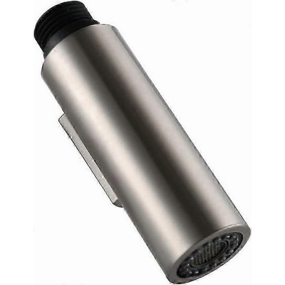 Universal Pull-Out Spray Head for Bathroom & Kitchen Faucet - Brushed Nickel Water Nozzle Replacement