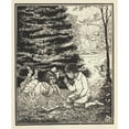 thumbnail image 2 of Lois Mailou Jones 12x14 Black Ornate Wood Framed Double Matted Museum Art Print Titled: The Picture-Poetry Book Pl22 (1935), 2 of 5