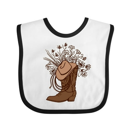 

Inktastic Cowgirl Rodeo Western Boot Gift Baby Girl Bib