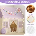 thumbnail image 2 of Tienda de campaña para niños Senodeer para interiores, color morado, con tapete, guirnalda y luz, 2 of 7