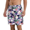 thumbnail image 2 of Goofa Plaid Flamingo Printed Mens Swim Trunks Summer Quick Dry Short Beach Swimwear Bathing Suits-X-Large, 2 of 9