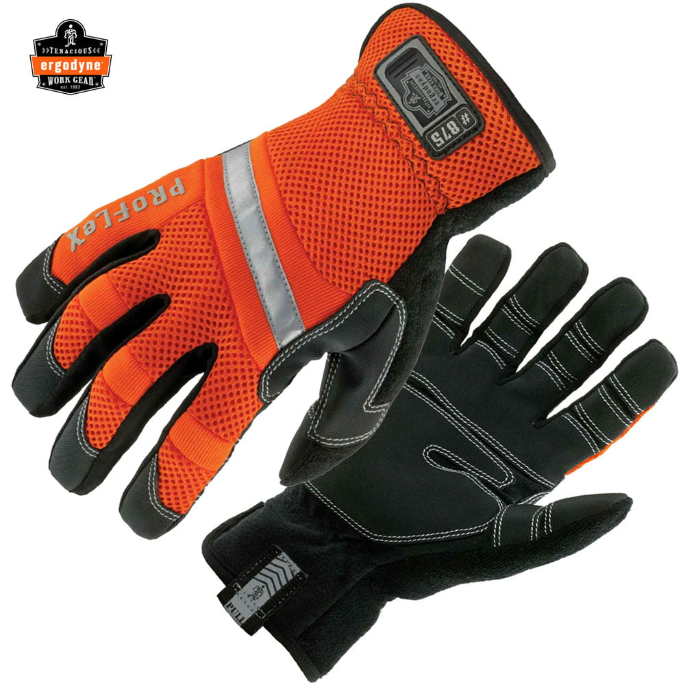 Black Ergodyne ProFlex 875 High Visibility Gauntlet Work Glove X-Large 