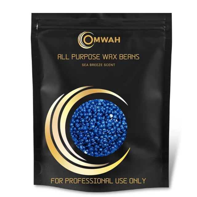 Perlas de cera dura OMWAH - Depilación brasileña con granos de cera multiuso (16 oz.)