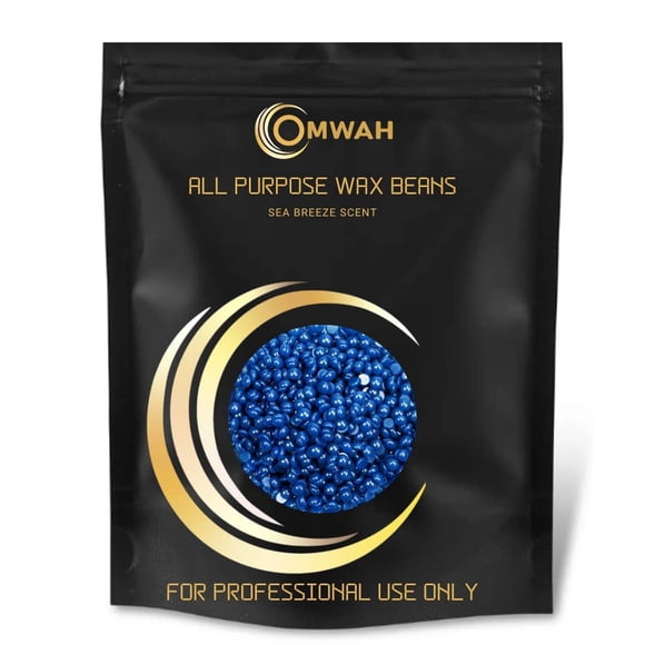 Perlas de cera dura OMWAH - Depilación brasileña con granos de cera multiuso (16 oz.)