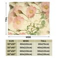 thumbnail image 4 of Pink Vintage Flowers Blanket, Fluffy Soft Cozy Blanket Flannel Plush Microfiber Couch Throw, Bedding, 80"x60", 4 of 7