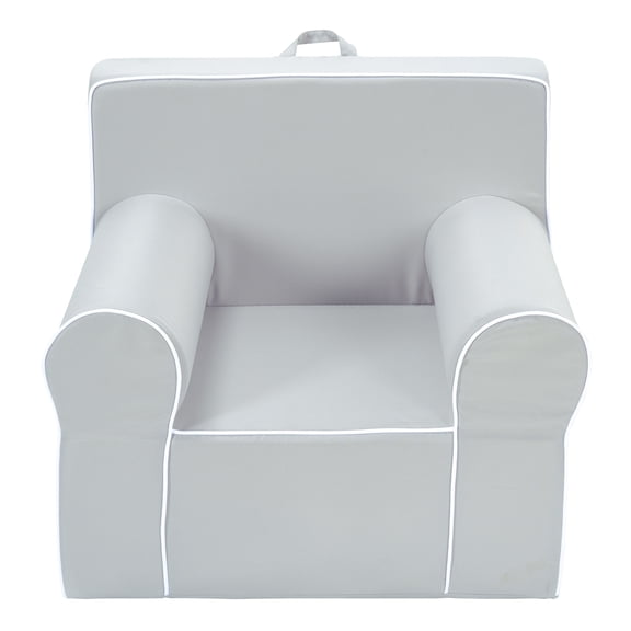 American Kids Everywhere Foam Chair, Gray, 25.25" W x 21" D x 22.5" H