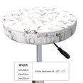 thumbnail image 4 of Fotbe Rabbit Eating Stool Covers Round,Waterproof Round Bar Stool Covers Bar Chair Covers Washable Stool Cushion Slipcover for 12-14 Inch Chair-14 inch, 4 of 7
