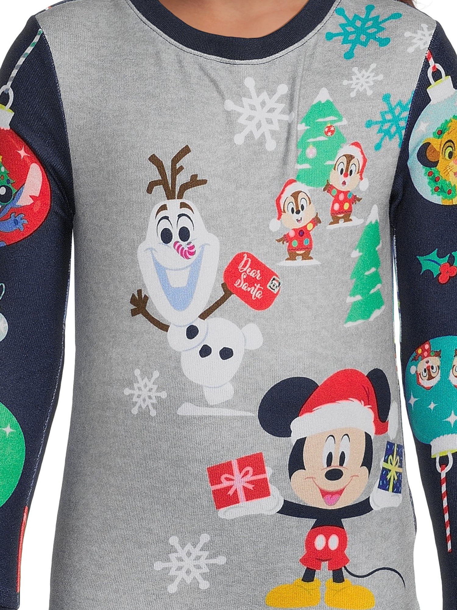 Disney's 100th Anniversary Unisex Kids Matching Family Pajamas Set, 2-Piece, Sizes 6-12