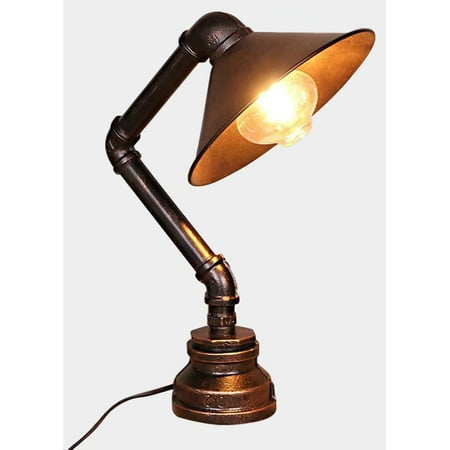 finger Kan ignoreres Diktatur Retro Rustic E27 Water Pipe Table Lamp - Vintage Industrial Steampunk Table  Lamp Rustic Copper Water Pipe Bedside Desk Lamp, With Butt Switch -  Walmart.ca