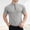 Gray, variant on Workout Men's Oversized T-Shirts Short Sleeve Black Summer Shirt Mock Neck Quarter Zip Quick Dry Pullover Slim Fit Tops