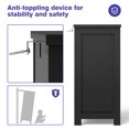 thumbnail image 6 of Costway Bathroom Floor Cabinet Freestanding Storage Organizer w/ 3 Drawers Black, 6 of 11
