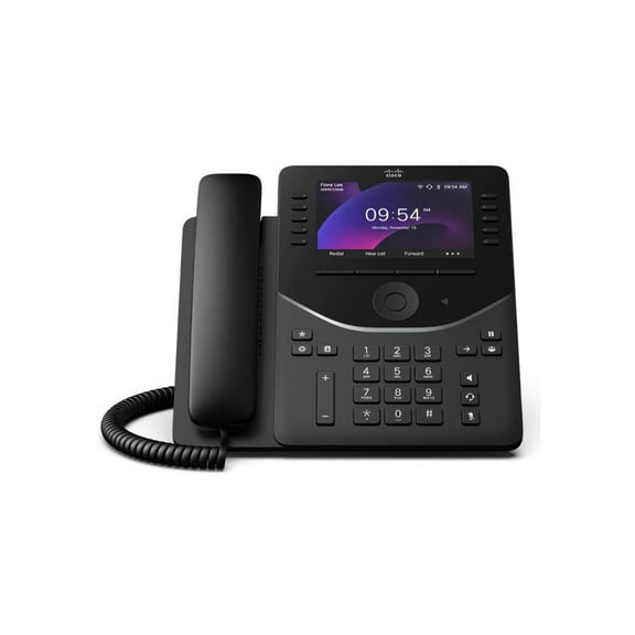 Cisco DP-9861 IP Phone - Corded - Corded/Cordless - Bluetooth, Wi-Fi - Desktop - Carbon Black - 10 x Total Line - VoIP - 5" LCD - IEEE 802.11a/b/g/n/ac - 2 x Network (RJ-45) - PoE Ports
