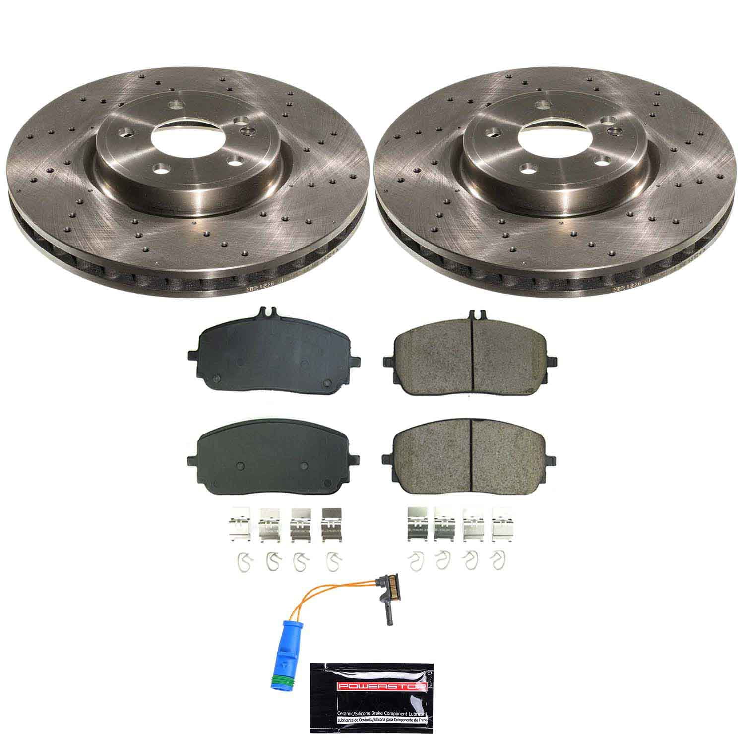 PowerStop Front Autospecialty Brake Pad and Rotor Kit for Mercedes-Benz A220 2019-22, Mercedes-Benz CLA250 2020-24, KOE9204