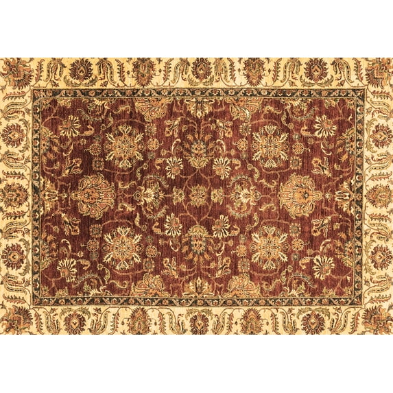 Ahgly Company Indoor Rectangle Oriental Brown Traditional Area Rugs, 8' x 12'