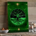 thumbnail image 3 of Celtic Tree of Life Canvas Wall Art – Green Mystic Nature Decor – Viking Norse Pagan Symbol – Spiritual Home Decor – Ready to Hang, 3 of 4