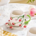 thumbnail image 5 of Taza de café de cerámica - Pintada a mano - Taza de desayuno bajo vidriado - Taza de agua y juego de porcelana de diseño, 5 of 5