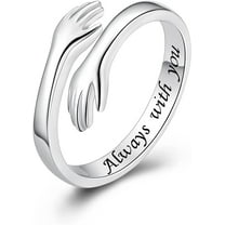 Ozmatip  Adjustable Hug Ring, Sterling Silver