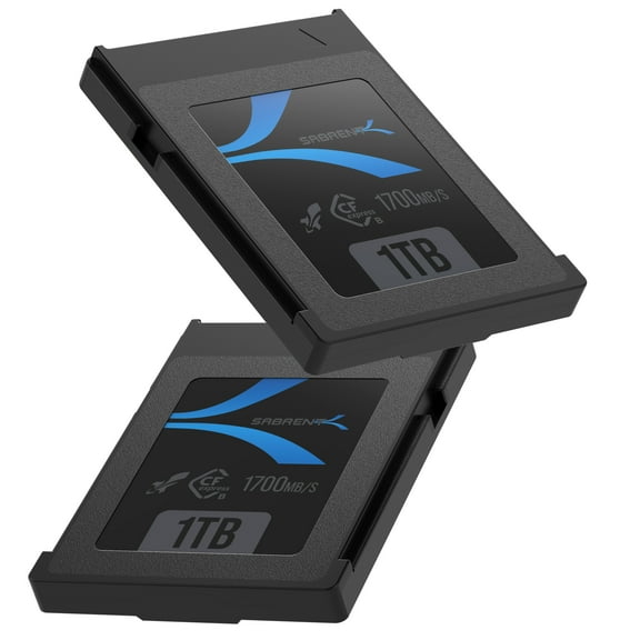SABRENT Rocket CFX 1TB CFexpress Type B Memory Card 2-Pack, R1700MB/s W1500MB/s (CF-XTBT-1TBX2)