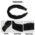 thumbnail image 4 of Unique Bargains 1 Pc Thick Braided flannelette Headband Headwear Hairband for Women 1.2 Inch Wide Black, 4 of 7