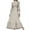 White, variant on Women's Neck Long Sleeve Full Pleated Chiffon Maxi Dress High Waist Belted A-Line Party Long Dress White S