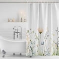 thumbnail image 2 of Elegant Spring Floral Shower Curtain Set - Extra Long 72" x 96" Washable Bathtub Curtain with 12 Hooks, Pastoral Summer Botanical Waterproof Fabric Stall Shower Curtains for Bathroom/Bathtub Décor, 2 of 6