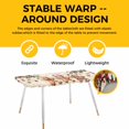 thumbnail image 4 of Gingerbread Christmas Table Cloths for 8 Foot Rectangle Tables, Xmas Balls Branches Beige Rustic Patio Waterproof Elastic Fitted Tablecloths, Washable Rectangular Table Cover for Camping, 4 of 8
