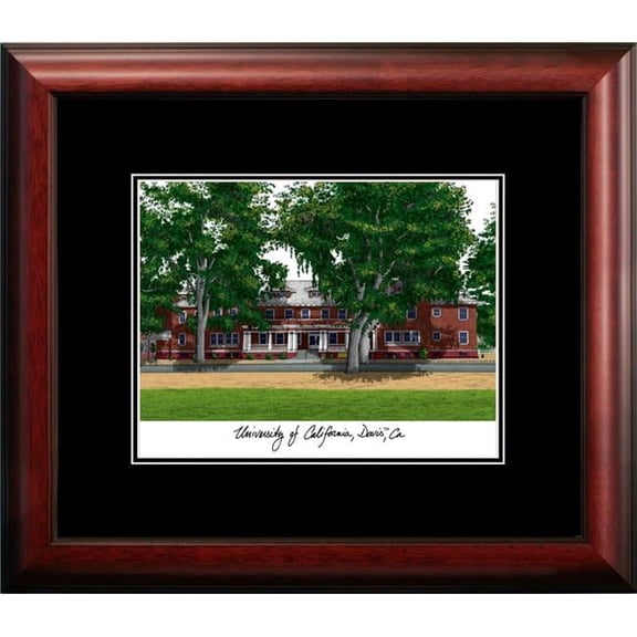 Campus Images CA942A 14 x 18 in. UC Davis Academic Satin Mahogany Framed Lithograph