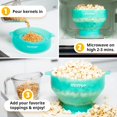 thumbnail image 3 of The Original Hotpop Microwave Popcorn Popper, Silicone Popcorn Maker, Collapsible Bowl BPA-Free and Dishwasher Safe- 20 Colors Available (Transparent Aqua), 3 of 6