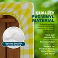 thumbnail image 5 of Sorfey Rectangle Picnic Table Cover Fitted Table Cloth with Bench Cover, 30" x 60" Black, 5 of 8