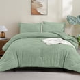 thumbnail image 5 of ANGENIA 7 Pieces Oversized King Comforter Sets - Sage Green Bed in a Bag Oversized King Soft Fluffy Boho Tufted Bed Sets with Comforter, Sheets, Pillowcases & Shams, 5 of 7