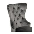 thumbnail image 4 of Erica 2 Piece Wood Legs Dinning Chair Finish with Velvet Fabric in Dark Gray, 4 of 9