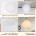 thumbnail image 3 of Lamp Shade Koorle, papel blanco, 30 x 30 cm, para lámpara colgante, 3 of 6