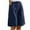 Dark Blue, variant on cfhntfmh Cotton Linen Shorts for Women Loose Knee Length Solid Shorts Casual Wide Leg Summer Beach Short Pants