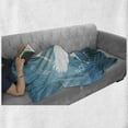 thumbnail image 6 of Saying Soft Flannel Fleece Blanket, Hand Drawn Life is a Journey Words with Mountains and Eagle Silhouette, Cozy Plush for Indoor and Outdoor Use, 50" x 70", Blue Pale Blue and White, by Ambesonne, 6 of 6