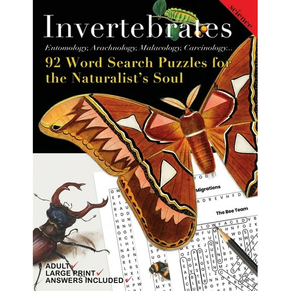 The Life Science Word Search Collection Invertebrates: Word Searches and Games for the Naturalist's Soul, (Paperback)