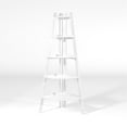 thumbnail image 5 of Bowery Hill 5-Shelf Corner Wood Bookcase in White, 5 of 5